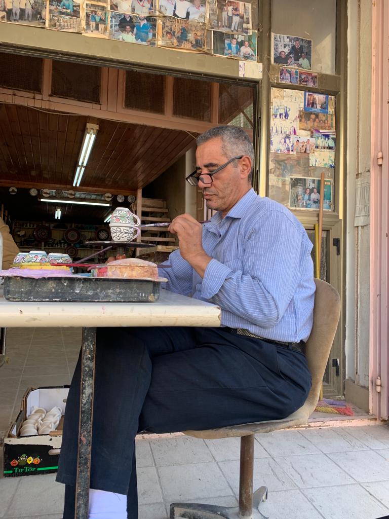 Keramikhersteller in Hebron im Westjordanland